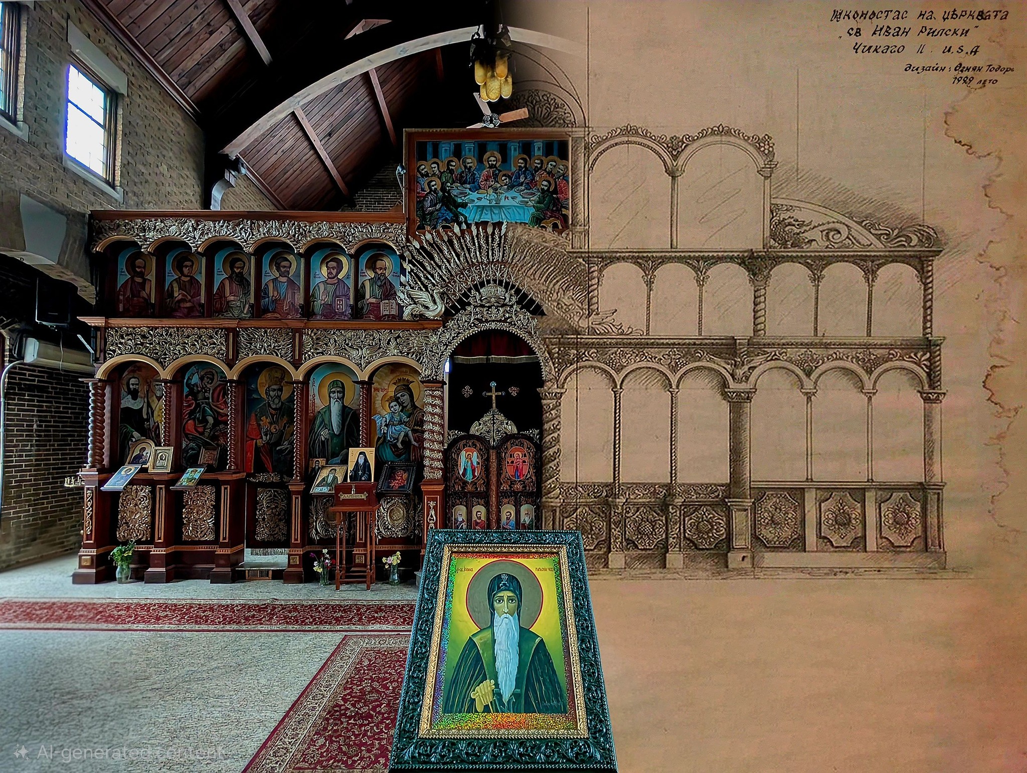 Interior of Saint Ivan Rilski Church